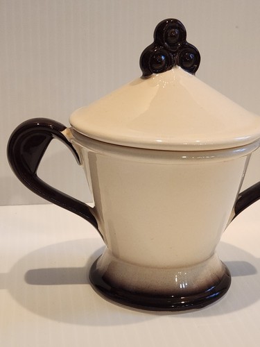 Vtg Poppytrail by Metlox Homestead Provincial White Brown Sugar Bowl - Picture 10 of 24