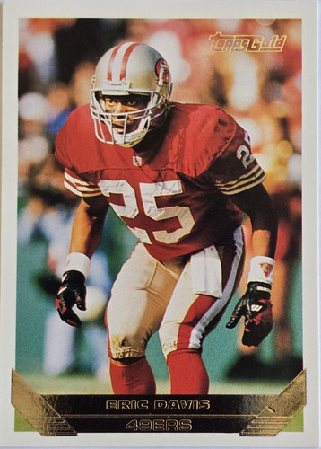 Eric Davis, 1993 Topps Gold, San Francisco 49ers, Cornerback, Card # 535