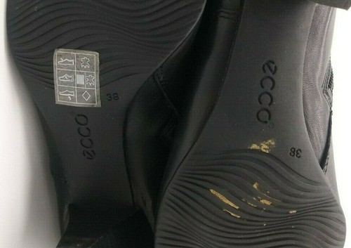 Botas de montar Ecco de cuero negro con cremallera lateral de tacón alto para mujer 38 EE. UU. 7-7.5 informales - Imagen 5 de 9