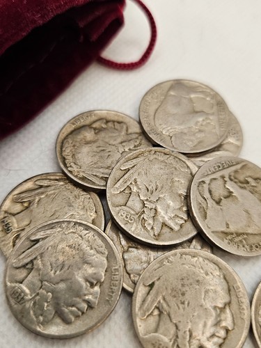 Buffalo Nickels - 10 Coin Grab Bag - 1913-1938 US Coins Mint Indian Head + BONUS - Picture 2 of 4