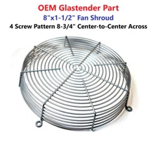 Glastender 1.5"x 8" Diameter Evaporator Circulation FAN SHROUD 06004182 06004188