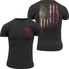Grunt Style Red Blood Blue Collar T-Shirt - Charcoal