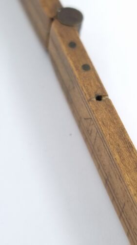 Regla de carpinteros de boj cuatro pliegues regla de 12" E Preston & Sons 12 pulgadas 1 ft - Imagen 10 de 12