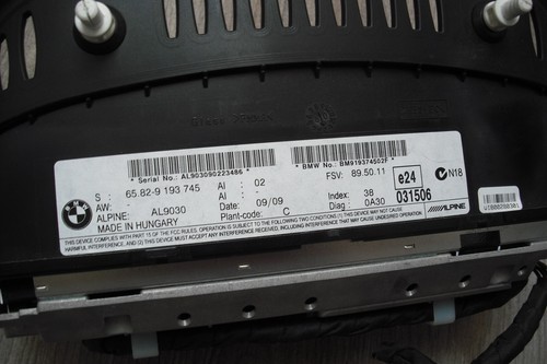 65.82-9 193 745 BMW E60 SERIE 5 UNITÀ DISPLAY SCHERMO - Foto 5 di 7