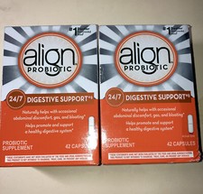 Lot of 2 ~Align Probiotic Digestive Support 24/7  42 capsules (84 Total)09/2026