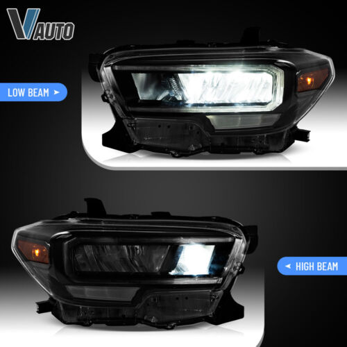 Par de faros reflectores LED y DRL completos para luces delanteras Toyota Tacoma 2015-2022 - Imagen 5 de 18