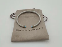 David Yurman Women's Cable Classic Bracelet with 18K Gold & Turquoise 4mm medium