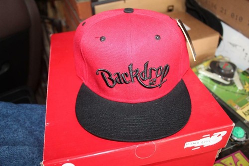 Drop Fitted Hat 7 1/2 Flat Brim Cap 