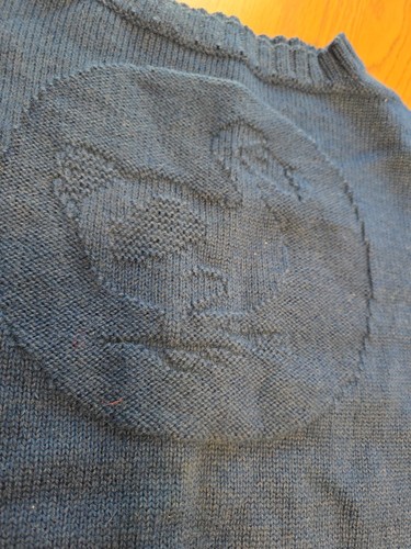 Guernsey Island Jumper Pullover Size X Small 100% Wool Blue S 34 - Picture 5 of 19