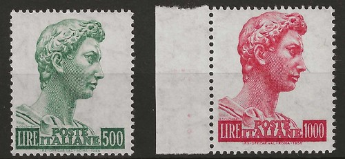 1957 Italienische Republik - Komplette Serie S. Giorgio Verzahnung 14 x 131/4 postfrisch **