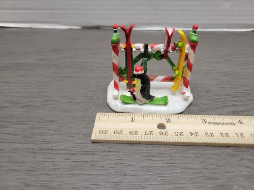 LEMAX Santa's Wonderland Village North Pole Ski Rack Penguins 2 1/2" Accessory - Picture 22 of 24