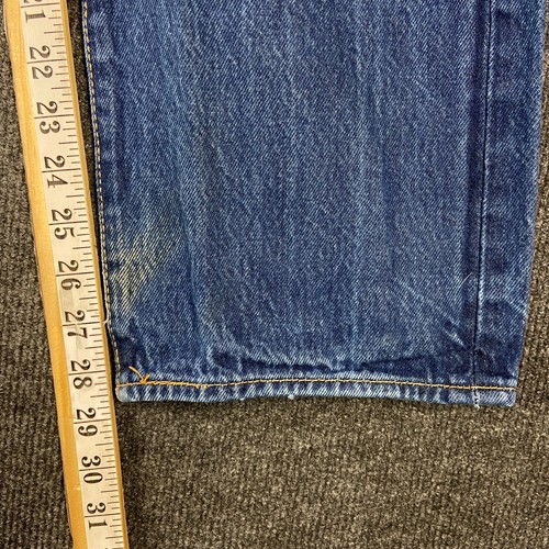 Levi's 501 Mens Jeans Size W36 L34 Blue Denim Mid Rise Straight Fit Button Fly - Picture 11 of 24