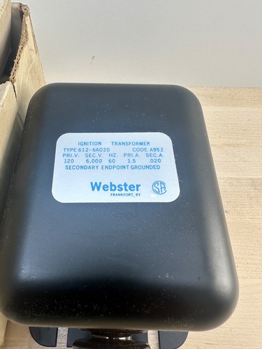 Webster 612-6A020 Ignition Transformer 1092-S New - Picture 4 of 4