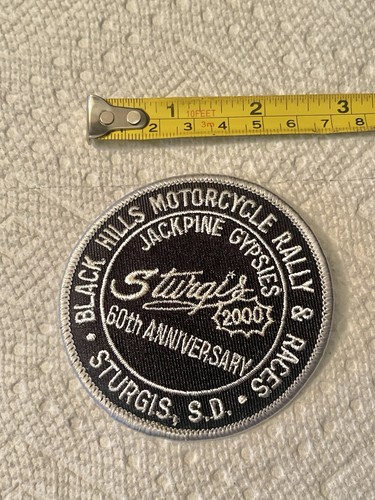 2000 Lot Of 3 Sturgis 60th Motorcycle Rally Collectible BikerVest Patches NEW - Picture 5 of 5