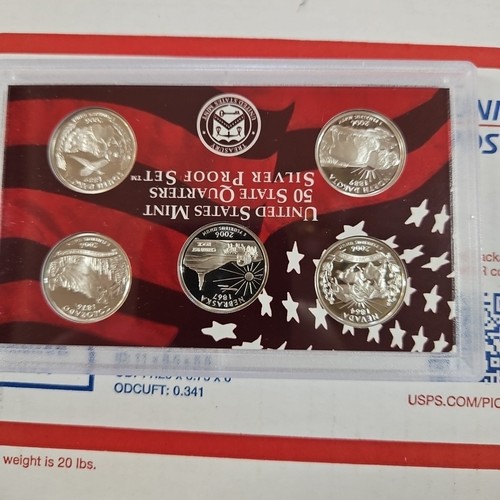 2006 U.S. States Mint 50 State Quarters Silver Proof Set with COA and Packaging - Picture 4 of 4