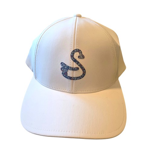  Swannies Golf Mütze Kappe Einheitsgröße Snapback weiß Schwan Logo verstellbar NEU - Bild 1 von 5