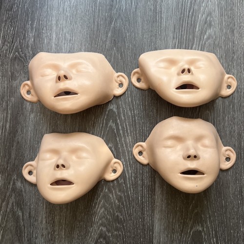 Laerdal Little Junior Child CPR Replacement Face LOT OF 4 READ - Picture 1 of 7