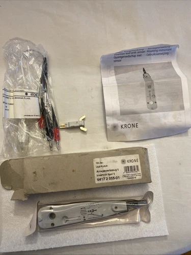 KRONE LSA-PLUS-6417 2 055 01 Insertion Tool plus (4) Series 2 Banana Plugs NOS