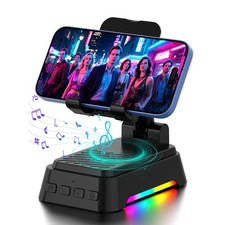 Gifts for Men Women, Cell Phone Stand with Bluetooth Speaker and Colorful Lig...