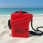 Vintage Disney Typhoon Lagoon Red Money Card Holder Waterproof Protector Case