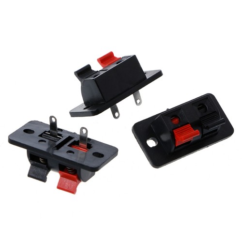 10 Pcs 2 Positions Push in Jack Spring Load o Speaker Terminals Connector - Picture 4 of 7