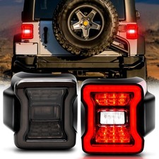 LED Tail Lights Fit For 2007-2018 Jeep Wrangler JK JKU, Tunnel Shaped Design,...