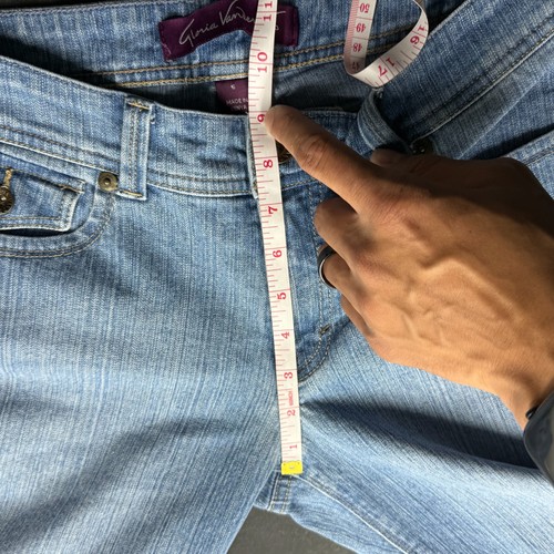 Gloria Vanderbilt Womens Jeans 6 Blue Denim Cotton Blend Bootcut Casual Pants - Foto 9 di 10