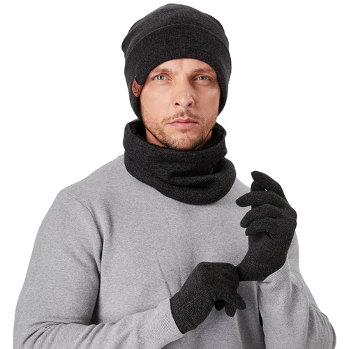 Winter Gloves Hat Scarf Set: Unisex Warm Thermal Knit Touchscreen Gloves Slou...
