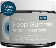 FOCL Deep Sleep Gummies – Melatonin & Herbal Blend Sleep Support – Calm & Rel...