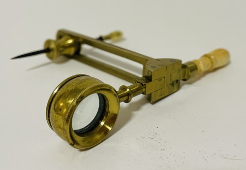 Antique 18th Century Brass Botanical Field Pocket Microscope Jones Type Insect - Picture 7 of 16