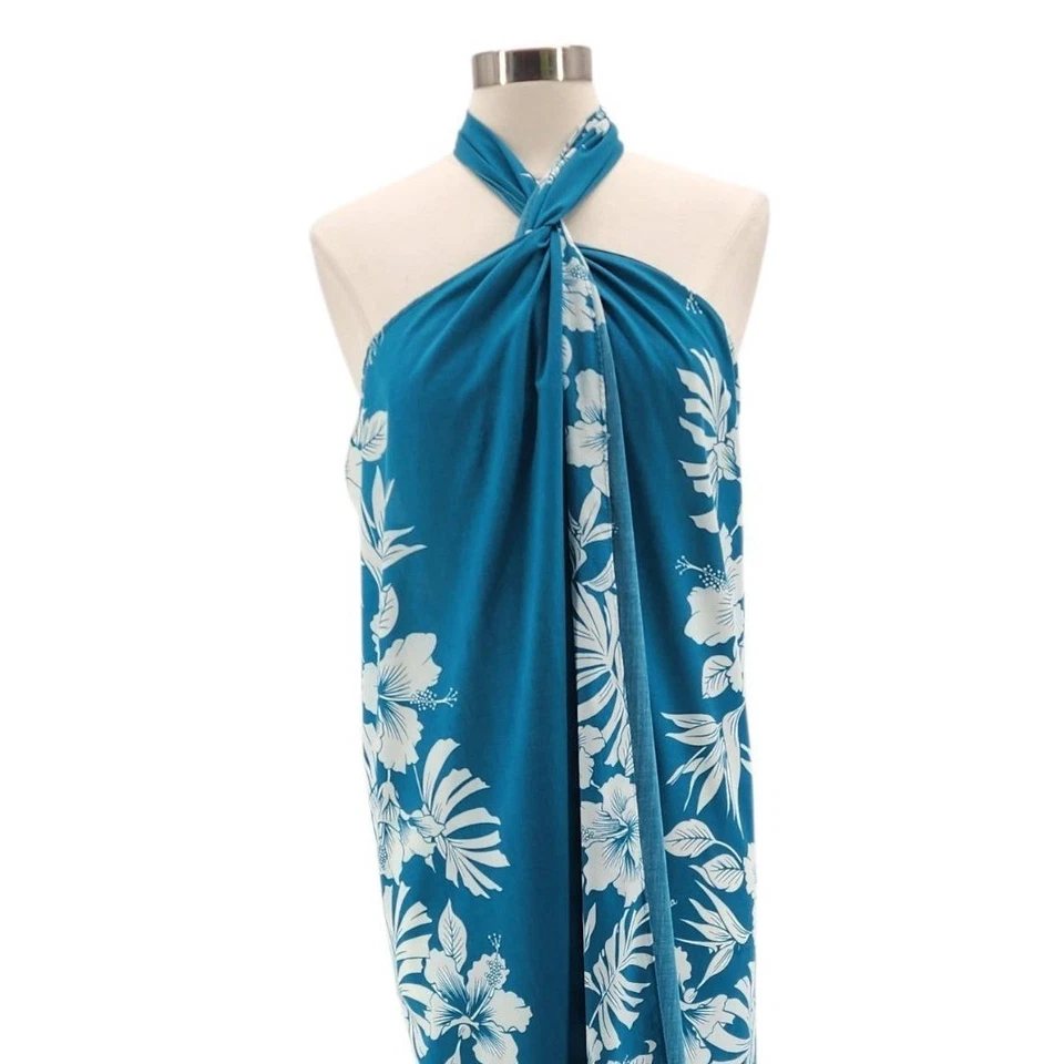 Vestido maxi pareo envolvente vintage Royal Creations Hawaii para mujer talla única Foto 4 de 4
