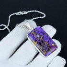 Copper Charoite 925 Silver Plated Handmade Necklace of 16-18"