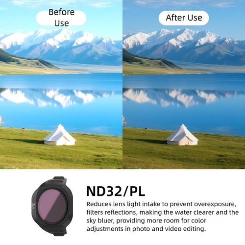 Adjustable CPL NDPL UV Filters Set for DJI Mini 5 Pro Photography Lens - Picture 4 of 9