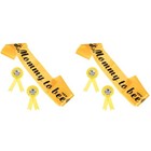  2 Sets Mommy, um Sash Daddy zu sein, um Corsage Pin Babyparty-Foto-Requisiten