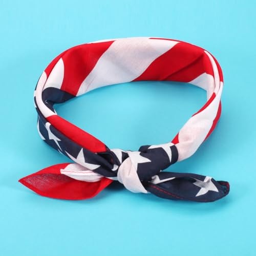 American Flag Red White and Blue Bandana Headband USA 4th of july - R - Picture 8 of 8