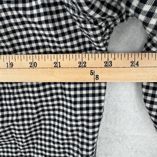 Uniqlo Shirt Mens Large Flannel Plaid Button Down Long Sleeve Black White NWT - Picture 5 of 7