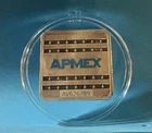 APMEX 1 oz .999 FINE SILVER SQUARE cert #AV676789◽️⭐️⭐️⭐️