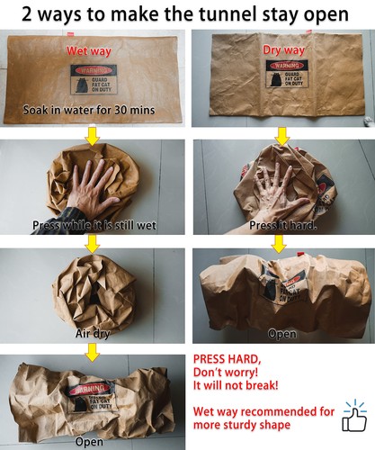 Cat Tunnel - Unbreakable Cat Cave & Hideaway Tube Toy, Brown, 1 Count - Picture 3 of 8