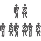  4 Pairs Toilettenschild Zubehör Toilettentürschild Badezimmerschilder Für Die