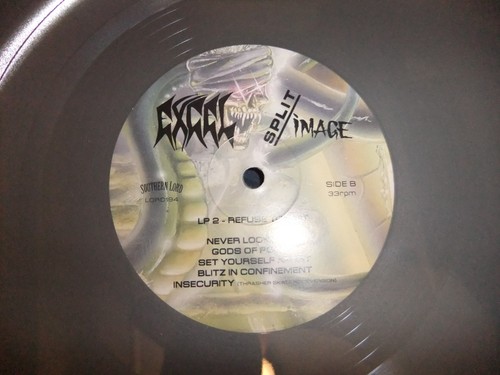 RARE 2014 EXCEL Split Image 3 RECORD Vinyl LMTED ED 500 SILVER METAL ROCK NM/EX+ - Picture 6 of 15
