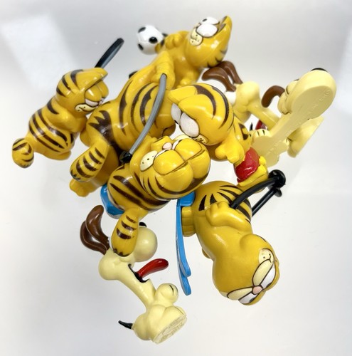 Lote de 9 figuras vintage de PVC Garfield Odie dibujos animados deportes 81-83 Hong Kong - Imagen 11 de 11