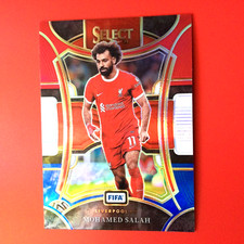 2023-24 Panini Select FIFA Mezzanine Red white & Blue Prizm Mohamed Salah #108