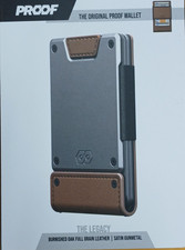 Proof wallet THE LEGACY Burnished oak full grain leather- Satin gunmetal
