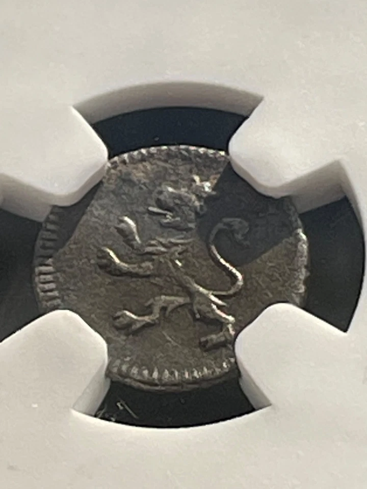 1802 L Perú Rey Español Fernando VII León 1/4 Real NGC AU Detalles Muy Raro Foto 4 de 4