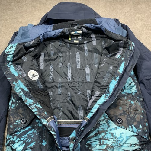 Burton Jacket Men’s L Camo Dryride Breach Hooded Snowboard Coat Winter Expert - Picture 4 of 13