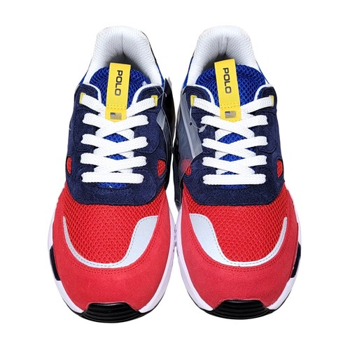 Polo Ralph Lauren Hombres Polo Jogger Zapatillas bajas Talla US 9D Azul Marino Rojo Amarillo - Imagen 4 de 7