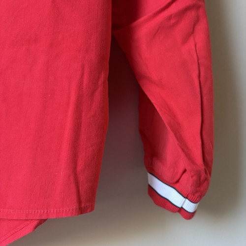 Vintage 80s Balance Red Shirt Size M Pocket Oversize Long Sleeve Rib Collar - Picture 3 of 12