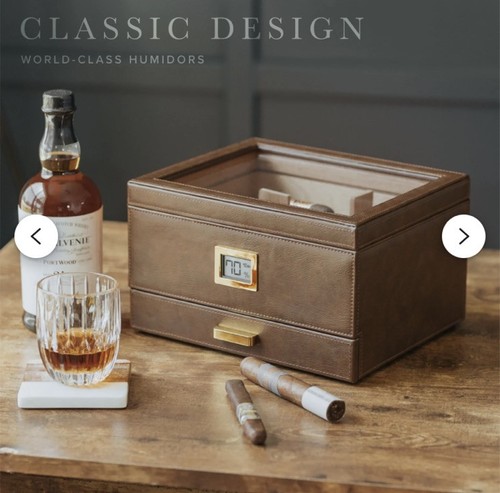 Klaro By Case Elegance Glass Top Humidor Hydro System - Picture 10 of 14