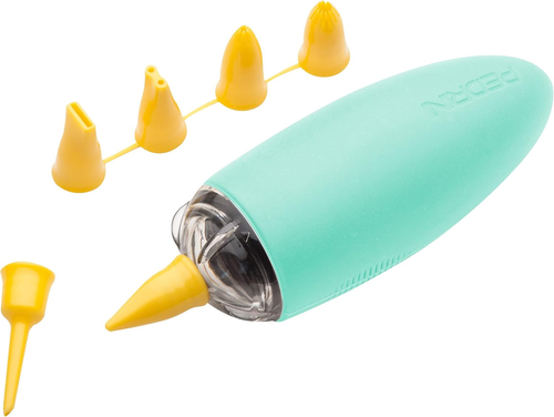 -PENNA DECORATRICE "PENNOVO" + 6 BECCUCCI Decora Dolci - Foto 1 di 12