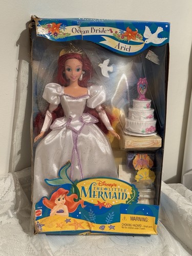 Disney's The Little Mermaid Ocean Bride Ariel Doll 1997 Mattel NOB READ - Picture 5 of 20